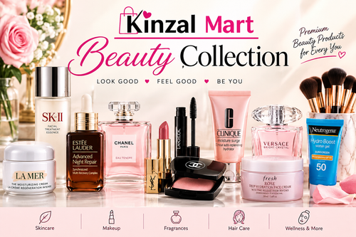 Skincare and beauty products collection at Kinzal Mart