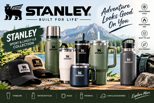 Stanley Quencher tumbler collection at Kinzal Mart