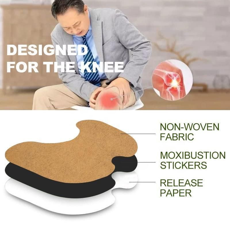 Herbal Knee Plaster Sticker Wormwood Extract Joint Ache Pain Relieving Pack Of (10)