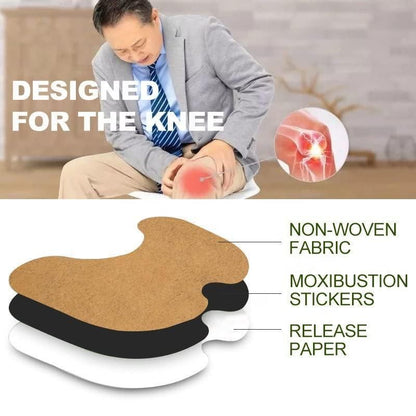 Herbal Knee Plaster Sticker Wormwood Extract Joint Ache Pain Relieving Pack Of (10)