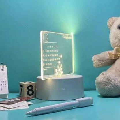 3d Acrylic Writing Board with Pen and Light