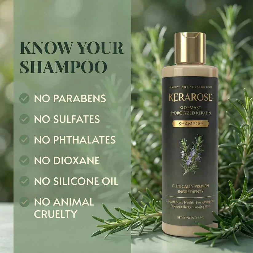 Kerarose Rosemary Shampoo For Hair Growth (Buy 1 Get 1 Free 🔥🔥)