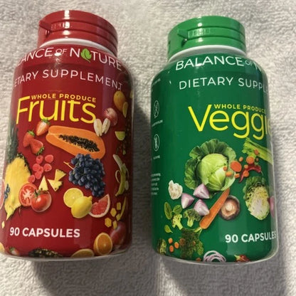 Balance of Nature Fruits & Veggies Supplements – Whole Fruit & Vegetable Capsules*