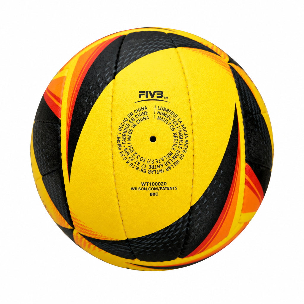Wilson AVP OPTX Official Beach Volleyball Match Ball | Black/Yellow